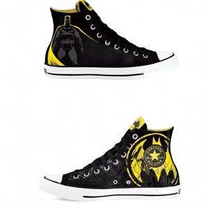 RARE! DC Batman 75th Anniversary Converse Chucks All Stars Youth Sz 3 –Like New